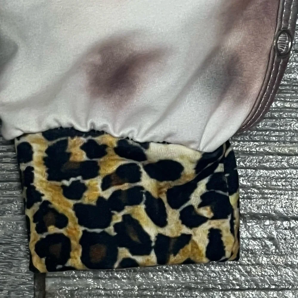 Ily Lily Boutique Romper 6-9 months Leopard & Tye Die One Piece Outfit Snaps